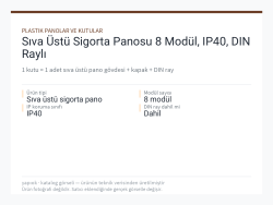 Sıva Üstü Sigorta Panosu 8 Modül, IP40, DIN Raylı