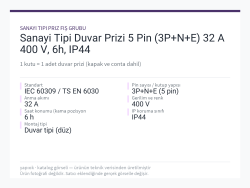 Sanayi Tipi Duvar Prizi 5 Pin (3P+N+E) 32 A 400 V, 6h, IP44