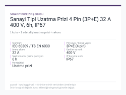 Sanayi Tipi Uzatma Prizi 4 Pin (3P+E) 32 A 400 V, 6h, IP67