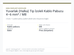 Yuvarlak (Halka) Tip İzoleli Kablo Pabucu 4–6 mm² / M8