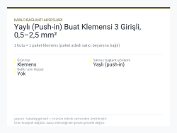 Yaylı (Push-in) Buat Klemensi 3 Girişli, 0,5–2,5 mm²