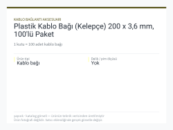 Plastik Kablo Bağı (Kelepçe) 200 x 3,6 mm, 100lü Paket