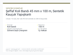 Şeffaf Koli Bandı 45 mm x 100 m, Sentetik Kauçuk Yapışkanlı