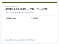 Elektrik İzole Bandı 19 mm, PVC, Siyah