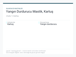 Yangın Durdurucu Mastik, Kartuş