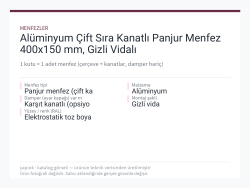Alüminyum Çift Sıra Kanatlı Panjur Menfez 400x150 mm, Gizli Vidalı