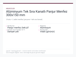 Alüminyum Tek Sıra Kanatlı Panjur Menfez 300x150 mm