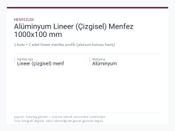 Alüminyum Lineer (Çizgisel) Menfez 1000x100 mm