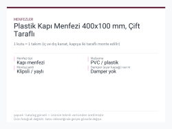 Plastik Kapı Menfezi 400x100 mm, Çift Taraflı