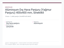 Alüminyum Dış Hava Panjuru (Yağmur Panjuru) 400x400 mm, Sineklikli