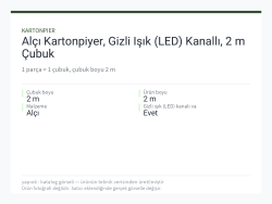 Alçı Kartonpiyer, Gizli Işık (LED) Kanallı, 2 m Çubuk