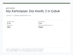 Alçı Kartonpiyer, Düz Kesitli, 2 m Çubuk