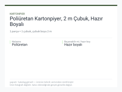 Poliüretan Kartonpiyer, 2 m Çubuk, Hazır Boyalı