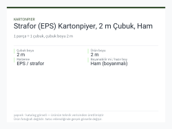 Strafor (EPS) Kartonpiyer, 2 m Çubuk, Ham