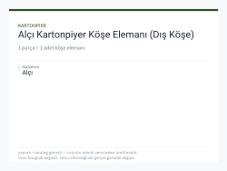 Alçı Kartonpiyer Köşe Elemanı (Dış Köşe)