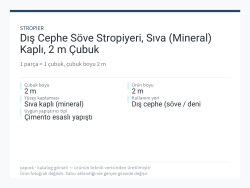 Dış Cephe Söve Stropiyeri, Sıva (Mineral) Kaplı, 2 m Çubuk