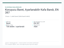 Koruyucu Baret, Ayarlanabilir Kafa Bandı, EN 397