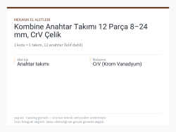 Kombine Anahtar Takımı 12 Parça 8–24 mm, CrV Çelik