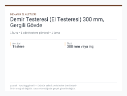 Demir Testeresi (El Testeresi) 300 mm, Gergili Gövde