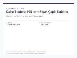 Daire Testere 190 mm Bıçak Çaplı, Kablolu