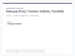 Dekupaj (Kılıç) Testere, Kablolu, Pandüllü