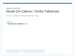 Havalı Çivi Çakma / Zımba Tabancası