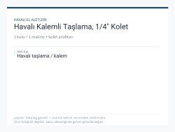 Havalı Kalemli Taşlama, 1/4" Kolet
