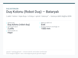 Duş Kolonu (Robot Duş) — Bataryalı