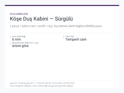 Köşe Duş Kabini — Sürgülü