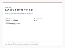 Lavabo Sifonu — P Tipi