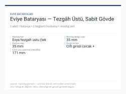 Eviye Bataryası — Tezgâh Üstü, Sabit Gövde