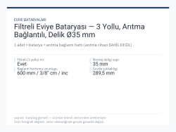 Filtreli Eviye Bataryası — 3 Yollu, Arıtma Bağlantılı, Delik Ø35 mm