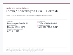 Kombi / Konveksiyon Fırın — Elektrikli