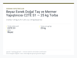 Beyaz Esnek Doğal Taş ve Mermer Yapıştırıcısı C2TE S1 — 25 kg Torba