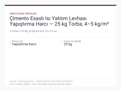 Çimento Esaslı Isı Yalıtım Levhası Yapıştırma Harcı — 25 kg Torba, 4–5 kg/m²
