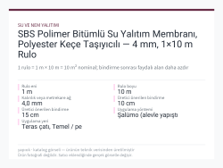 SBS Polimer Bitümlü Su Yalıtım Membranı, Polyester Keçe Taşıyıcılı — 4 mm, 1×10 m Rulo