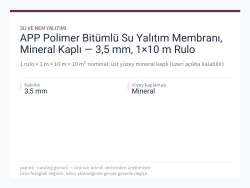 APP Polimer Bitümlü Su Yalıtım Membranı, Mineral Kaplı — 3,5 mm, 1×10 m Rulo