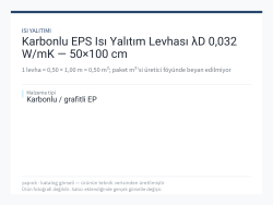 Karbonlu EPS Isı Yalıtım Levhası λD 0,032 W/mK — 50×100 cm