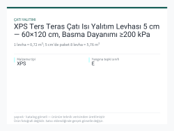 XPS Ters Teras Çatı Isı Yalıtım Levhası 5 cm — 60×120 cm, Basma Dayanımı ≥200 kPa