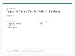 Taşyünü Teras Çatı Isı Yalıtım Levhası