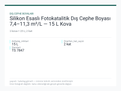 Silikon Esaslı Fotokatalitik Dış Cephe Boyası 7,4–11,3 m²/L — 15 L Kova