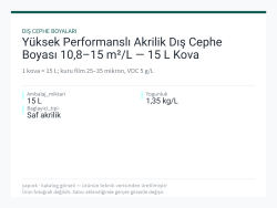 Yüksek Performanslı Akrilik Dış Cephe Boyası 10,8–15 m²/L — 15 L Kova