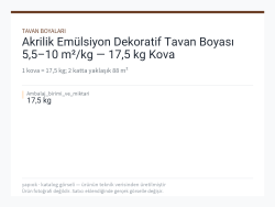 Akrilik Emülsiyon Dekoratif Tavan Boyası 5,5–10 m²/kg — 17,5 kg Kova