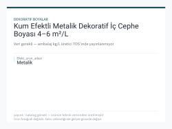 Kum Efektli Metalik Dekoratif İç Cephe Boyası 4–6 m²/L