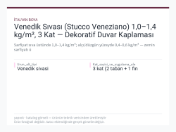 Venedik Sıvası (Stucco Veneziano) 1,0–1,4 kg/m², 3 Kat — Dekoratif Duvar Kaplaması