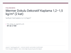 Mermer Dokulu Dekoratif Kaplama 1,2–1,5 kg/m² (2 kat)
