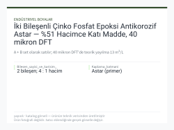 İki Bileşenli Çinko Fosfat Epoksi Antikorozif Astar — %51 Hacimce Katı Madde, 40 mikron DFT
