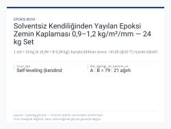 Solventsiz Kendiliğinden Yayılan Epoksi Zemin Kaplaması 0,9–1,2 kg/m²/mm — 24 kg Set