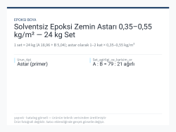 Solventsiz Epoksi Zemin Astarı 0,35–0,55 kg/m² — 24 kg Set