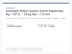 Antistatik İletken Epoksi Zemin Kaplaması, Rg < 10⁹ Ω — 25 kg Set, ~1,5 mm
